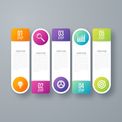 Vector illustration infographic five options