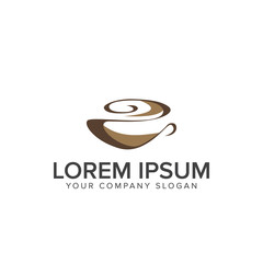 Coffee logo. Food and Drink logo design concept template
