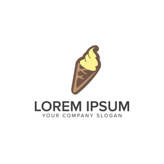 Ice cream logo design concept template