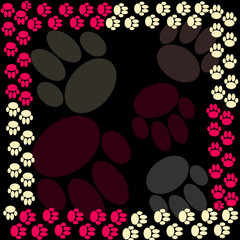 Dog paws background