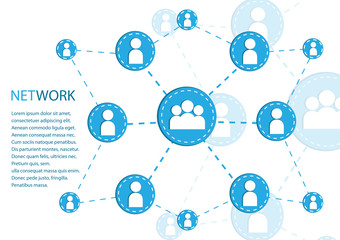 Vector Network Business Company Marketing Social Media Background