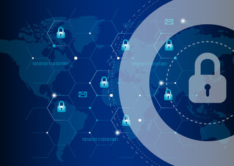 Vector Global Network Security Background