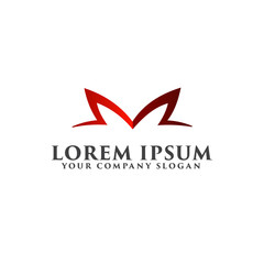 Letter M Luxury Logo design concept template