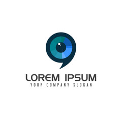 lens Media logo design concept template