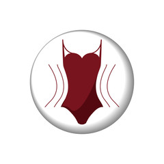 Vector. Concept slimming symbol weight loss. Silhouette of sport girl with slender figure