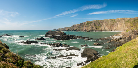 Unique structure of rocks at Hartland Quay in North Devon