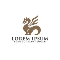 Dragon logo. Luxury design concept template