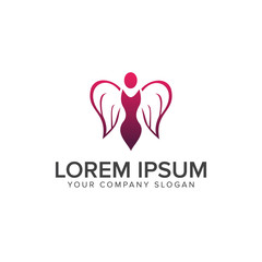 angel logo design concept template