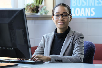 Portrait of a female business loan officer