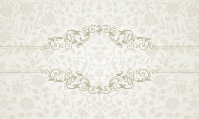 wedding card design, paisley floral pattern , India