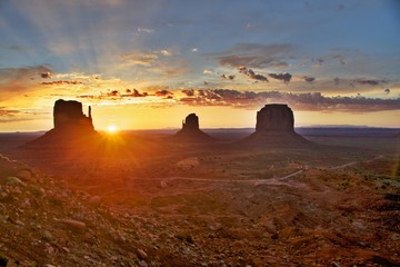 Sunrise Monument Valley, Uha, USA