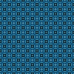 Blue and Black Abstract Seamless Pattern Illustration
