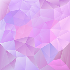 vector abstract irregular polygon background with a triangle pattern in sweet pastel pink and purple color