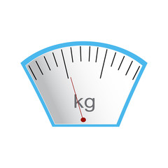 The concept of weight loss, healthy lifestyles, diet, proper nutrition. Weight scales. Vector. Hand-painted