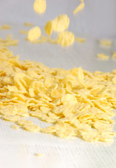 Oat flakes close-up. Healthy lifestyle
