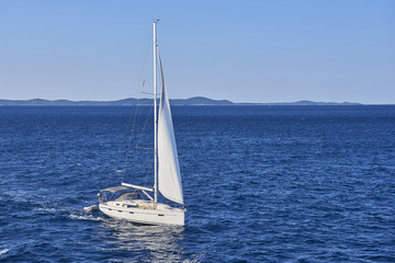 Yacht Sailing on the Adriatic Sea