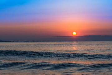 Incredible sunrise on the beach