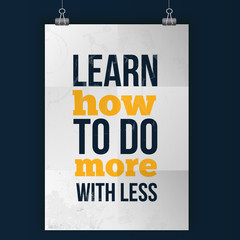 Learn how to do more with lestt Vector quote about optimisation