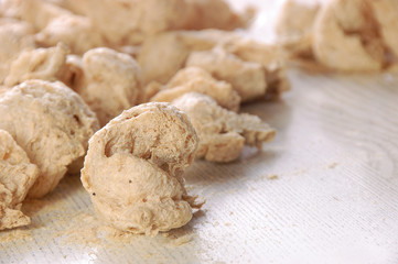 Wheat bran close-up. Healthy food. Lifestyle
