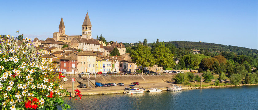 Panorama of Tournus, France