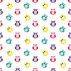 Owls cute pattern.