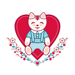 Cute cat greeting card