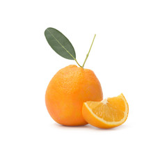 Fototapeta na wymiar Navel Orange Isolated on White Background