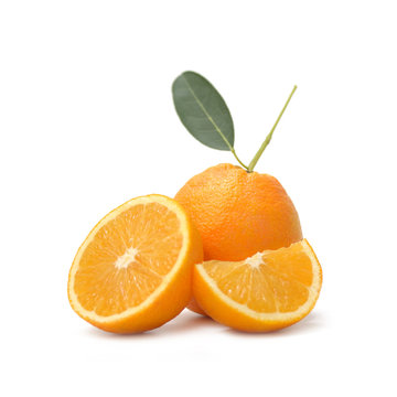 Navel Orange Isolated On White Background