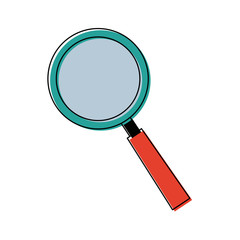 magnifying glass checkered business instrument