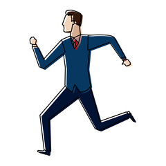 businessman running energetic dynamic concept