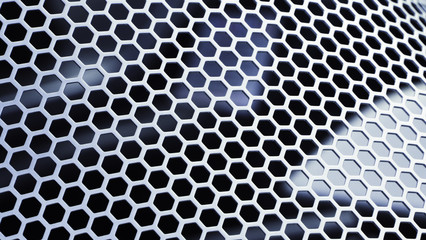 honeycomb hexagon metal pattern 