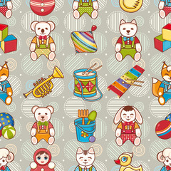 Child toy seamless pattern. Design element 