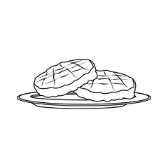 steak beef grilled food on a plate