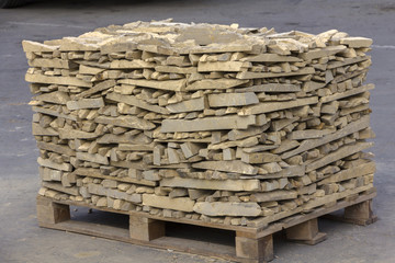 Stacks of various and for sale. Building and construction materials