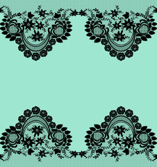 Black lace borders