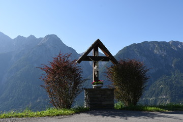 Assling, Bannberg, Pustertal, Pustertaler Höhenstraße, Kreuz, Holzkreuz, Wegkreuz, Lienzer...