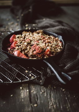 Grilled Berry Crisp with Strawberries