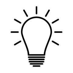 Light bulb line icon. Idea sign, solution, thinking concept. Vector