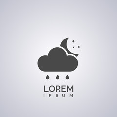 rain and moon icon