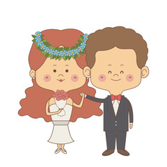 cute couple husband wife in wedding suit happy together