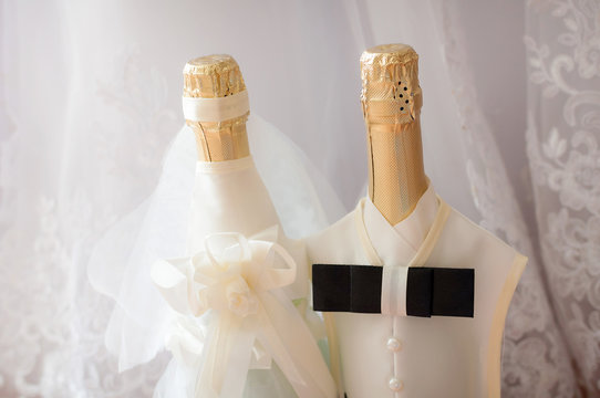 Wedding bottle for the bride and groom