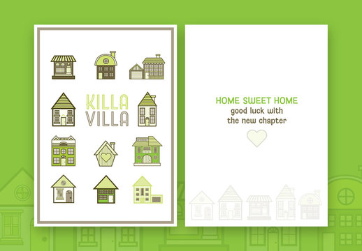 New House Greeting Card Layout 1