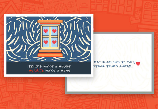 New House Greeting Card Layout 3
