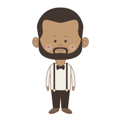 young happy groom man wear suit married