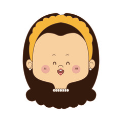 pretty girl face smile female character