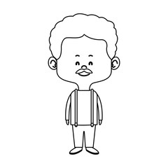 cute man cartoon standing formal clothes character