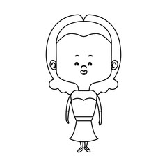 adorable bride lovely marriage cartoon