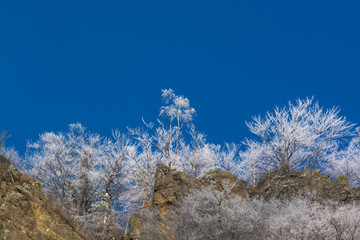 winter mountain landscape. Romania. Carpathian Mountains