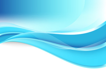 Beautiful vector abstract blue background with waves