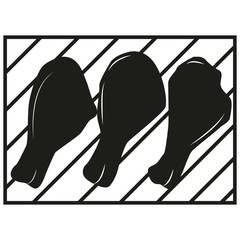 Picture of a chicken leg on a grill
